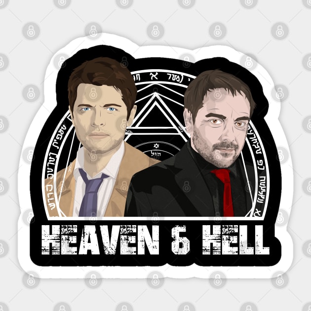 Heaven and Hell V.1 Sticker by potatonomad